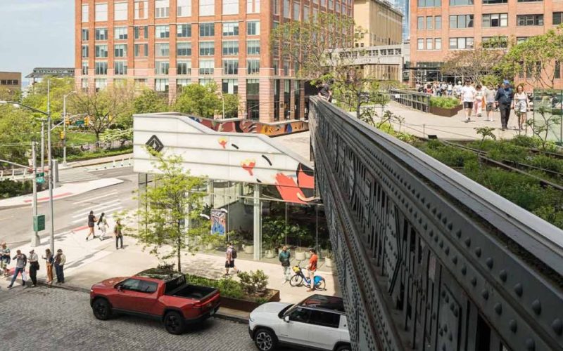 Rivian NYC space exterior - plare.