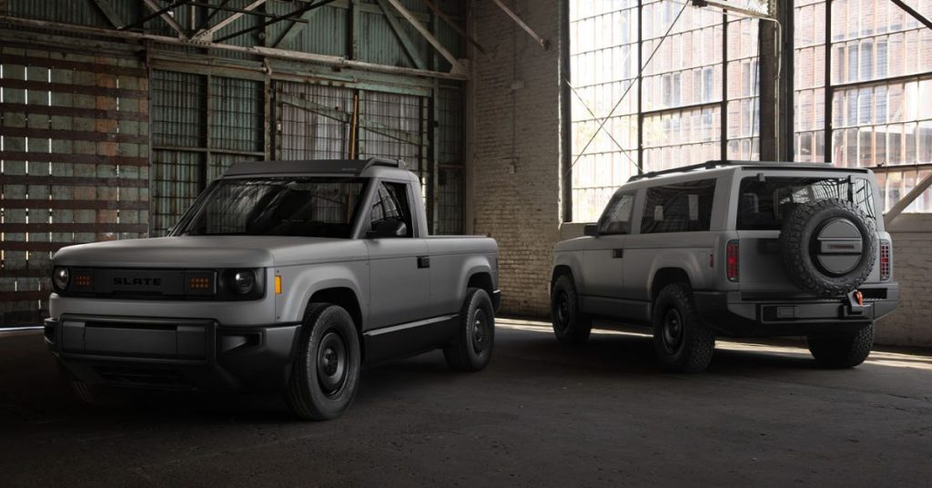 Slate Auto, une startup américaine soutenue par Jeff Bezos, a dévoilé son premier modèle : le Slate Truck, un pickup électrique abordable à 20 000 dollars (environ 18 000 euros) (tomsguide.com). Ce véhicule a déjà recueilli plus de 100 000 réservations, témoignant de l’engouement pour cette alternative économique aux pickups électriques (electrive.com).