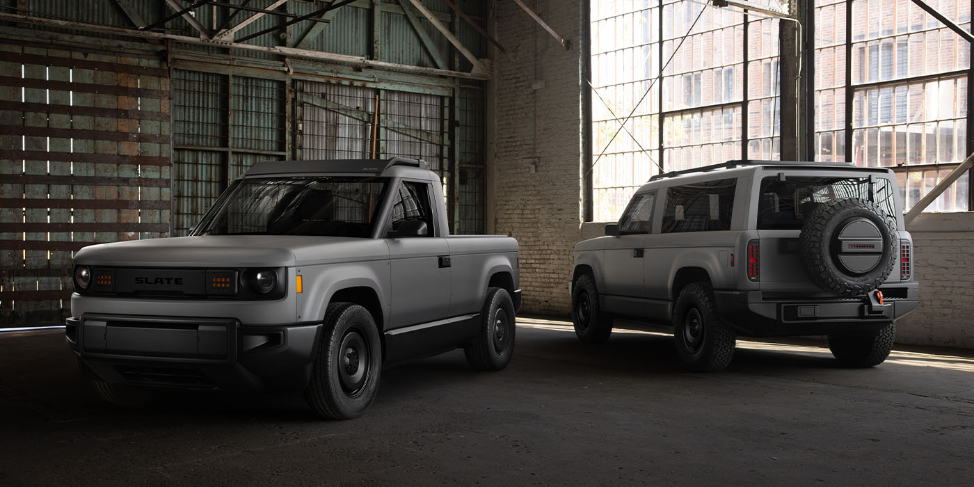 <p>Slate Auto, une startup américaine soutenue par Jeff Bezos, a dévoilé son premier modèle : le Slate Truck, un pickup électrique abordable à 20 000 dollars (environ 18 000 euros) (<a href="https://www.tomsguide.com/vehicle-tech/evs/forget-cybertruck-this-20k-american-made-electric-slate-truck-makes-evs-affordable?utm_source=openai">tomsguide.com</a>). Ce véhicule a déjà recueilli plus de 100 000 réservations, témoignant de l'engouement pour cette alternative économique aux pickups électriques (<a href="https://www.electrive.com/2025/04/25/slate-auto-to-launch-sub-25000-electric-pickup-by-late-2026/?utm_source=openai">electrive.com</a>).</p> - plare. Slate reservation