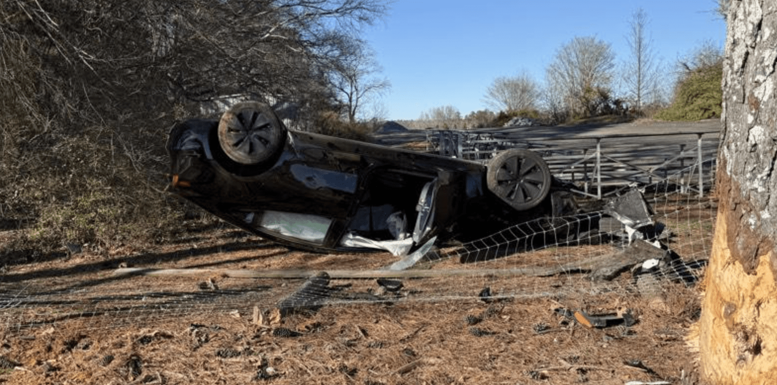 Tesla Full Self Driving crash upside down hero - plare.