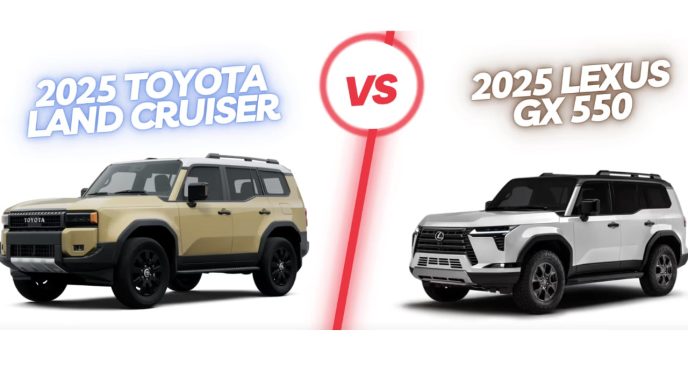 Toyota Land Cruiser vs Lexus GX 550 Le Duel - plare.