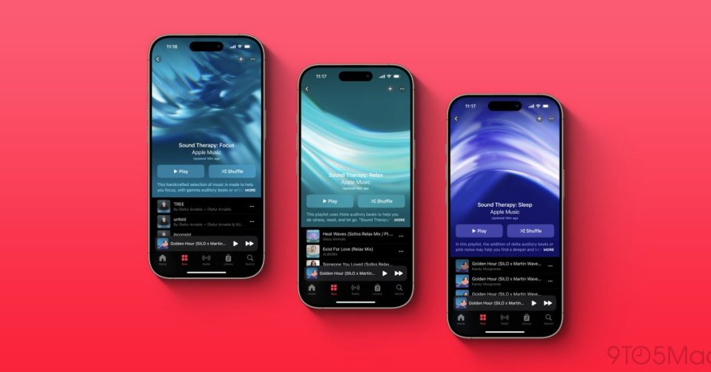 Apple Music a lancé Sound Therapy, une nouvelle fonctionnalité de bien-être audio