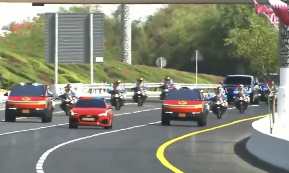 cybertruck qatar potus escort - plare.