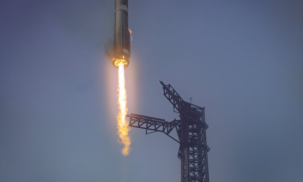 spacex starship ift 5 super heavy catch - plare.