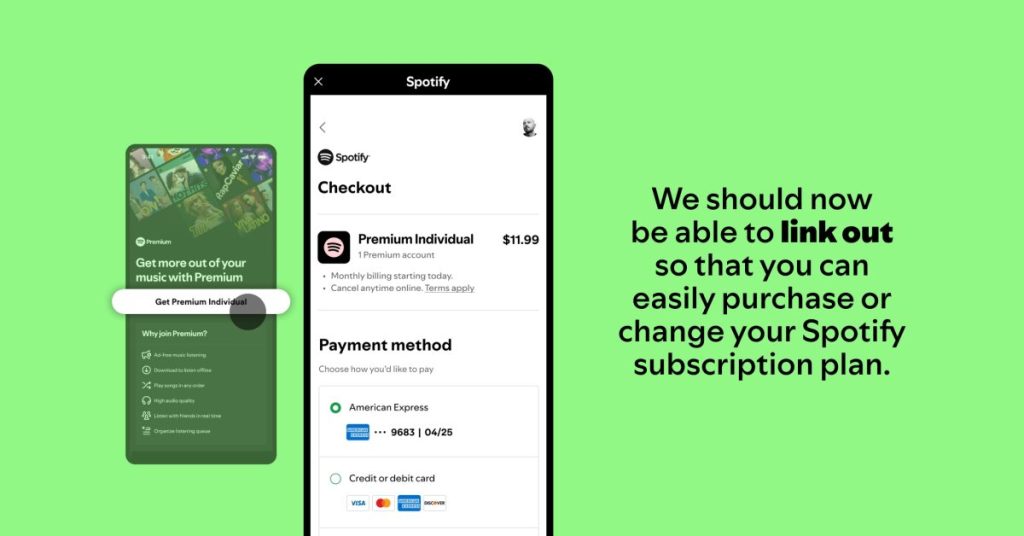 Spotify améliore l’expérience utilisateur avec une mise à jour pour les paiements en ligne