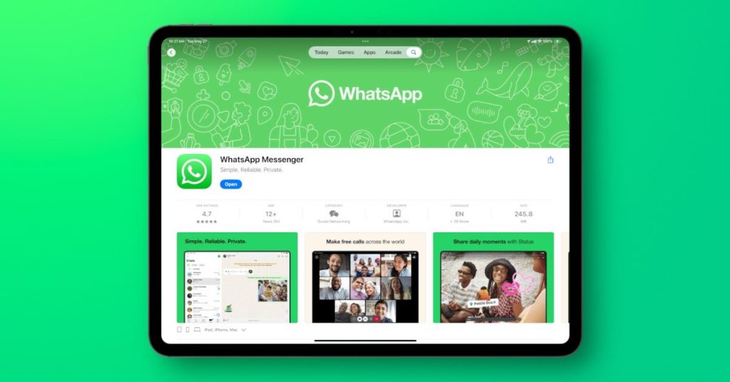 WhatsApp lance sa nouvelle application officielle pour iPad sur l’App Store