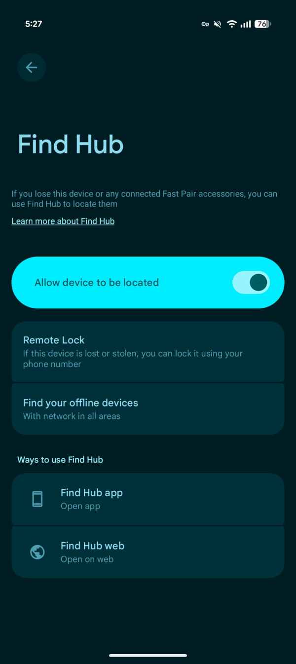 Find Hub se réinvente dans les paramètres Android : une nouvelle expérience utilisateur enrichie. - plare. Find Hub Android Settings