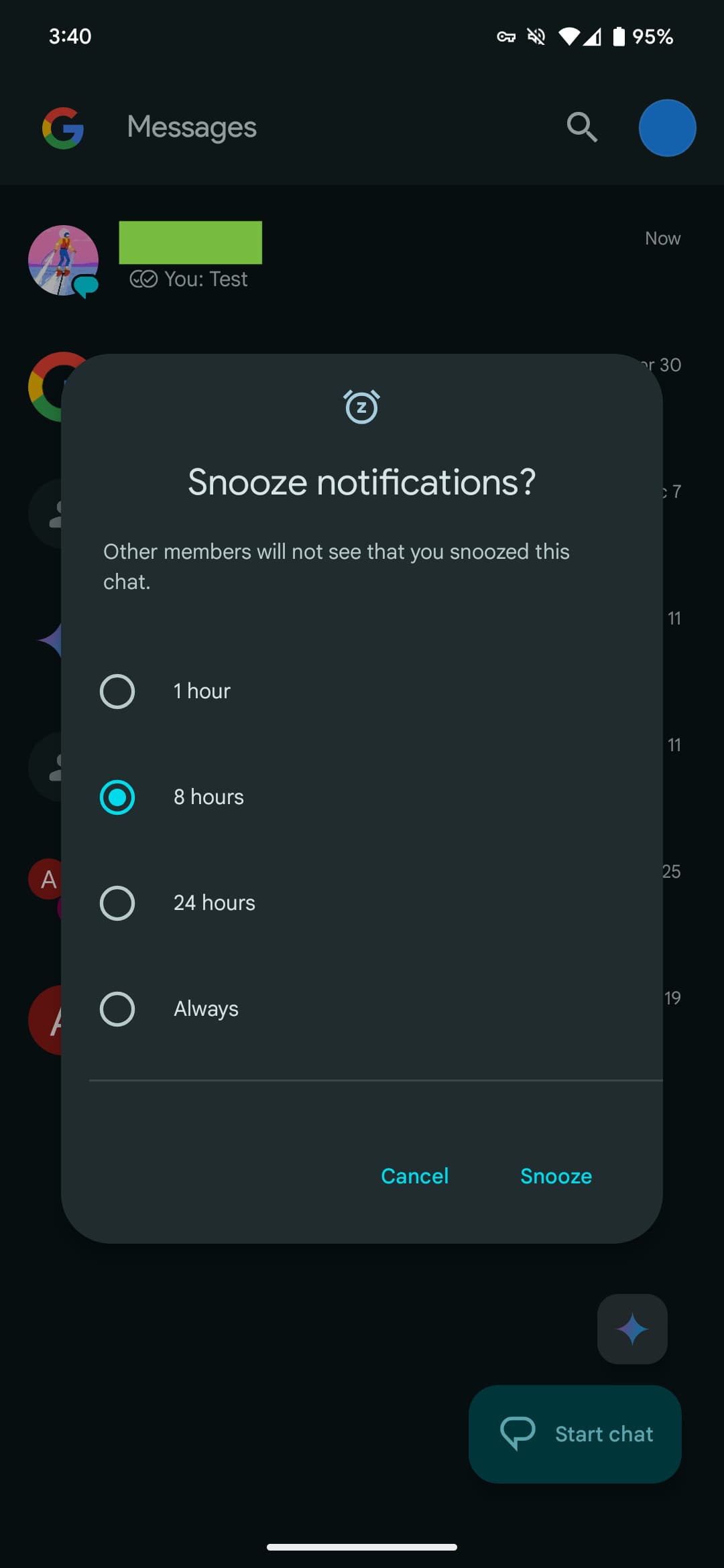 Reporter les Notifications