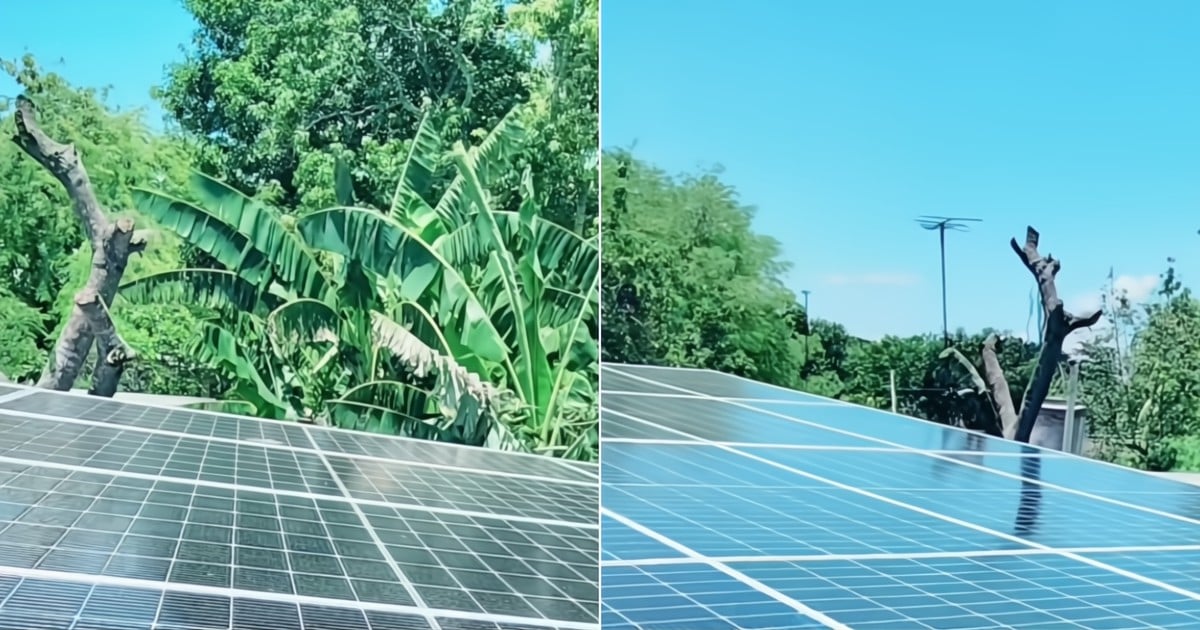 Panneaux solaires sur la montagne