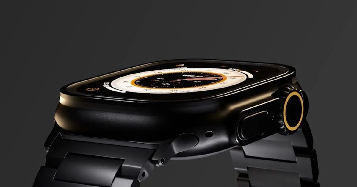 Apple Watch Ultra 2 matching black titanium band copy - plare.