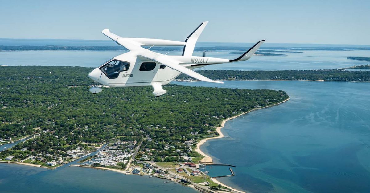 Electric aircraft NYC BETA - plare.