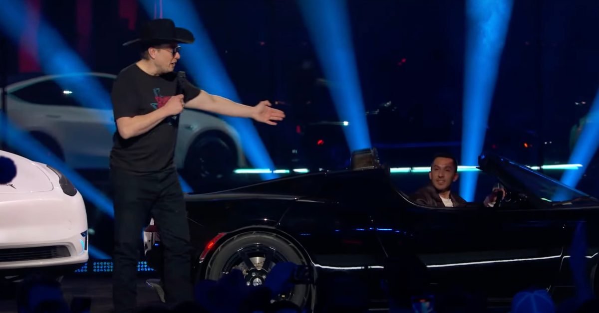 Omead Afshar with Elon Musk at Tesla Cyber Rodeo - plare.