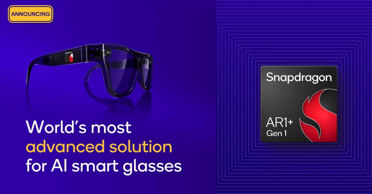 Qualcomm dévoile le Snapdragon AR1+ Gen 1 : l'avenir des lunettes intelligentes à portée de main