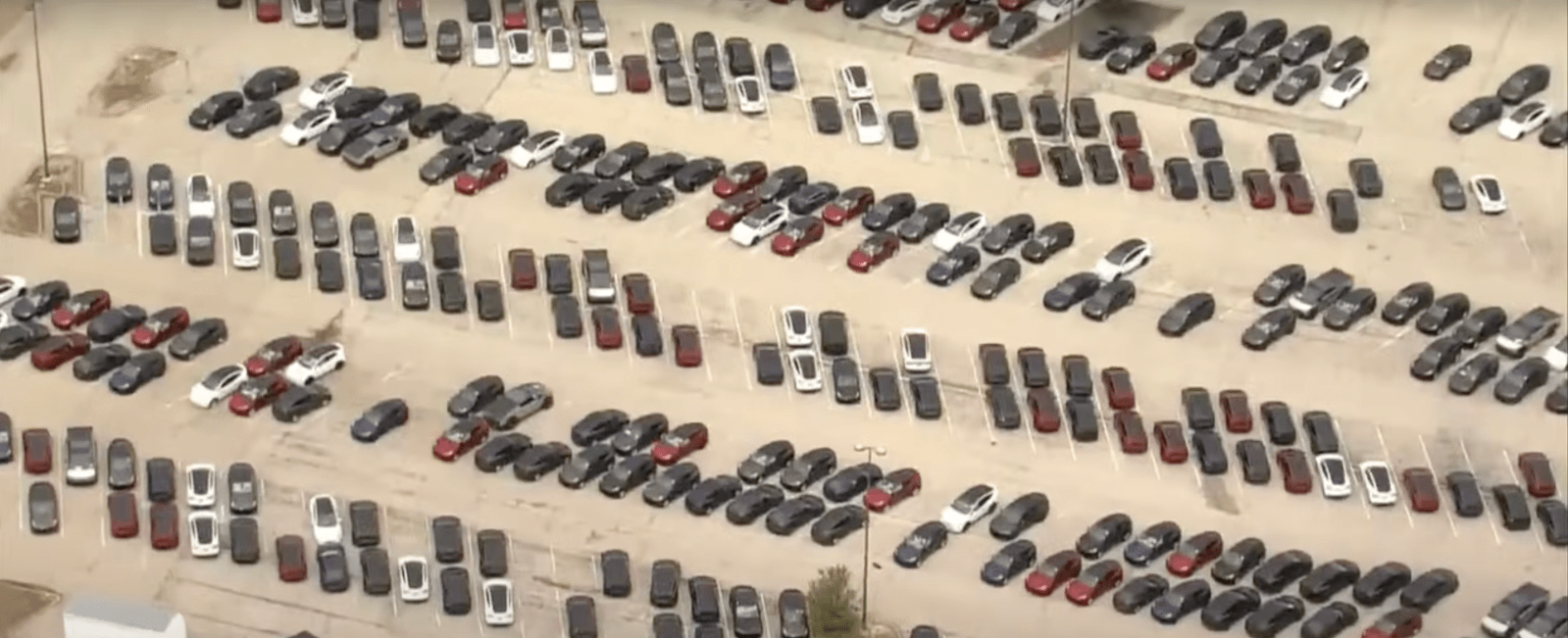 Tesla overflow lot - plare.