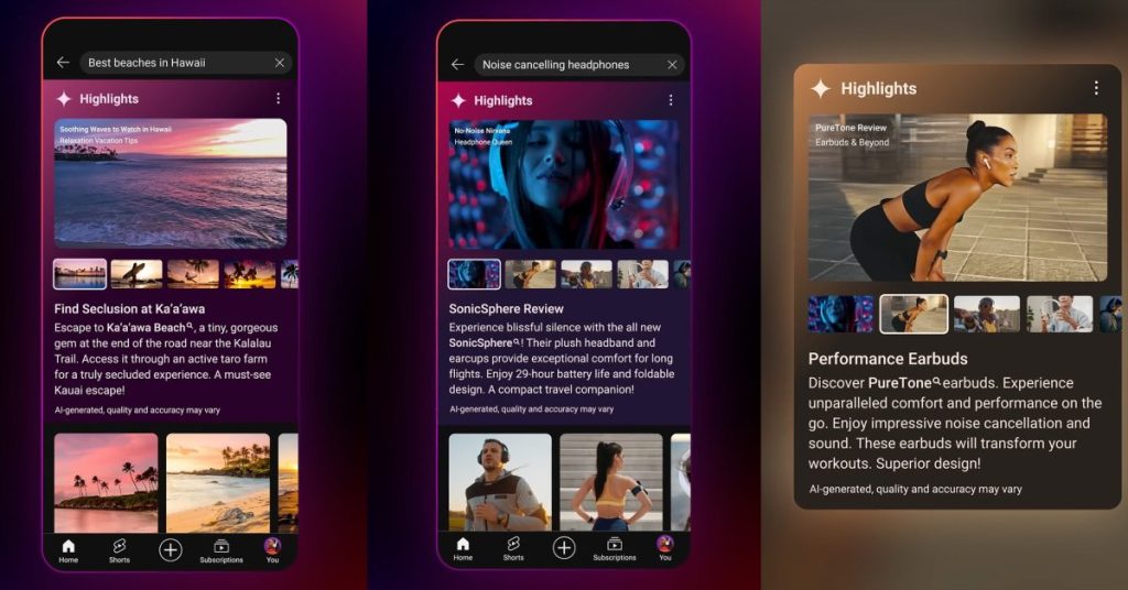 YouTube va bientôt intégrer l’intelligence artificielle dans ses résultats de recherche vidéo YouTube va bientôt intégrer l'intelligence artificielle dans ses résultats de recherche vidéo