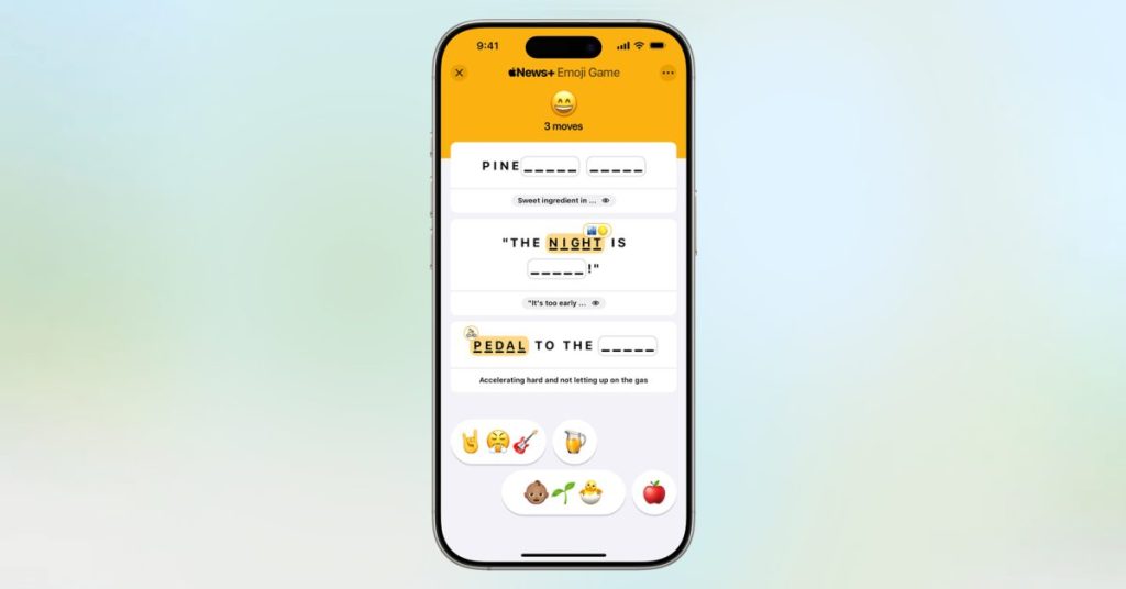 Apple News+ enrichit son offre quotidienne de jeux avec Emoji Game, le nouveau défi amusant à ne pas manquer