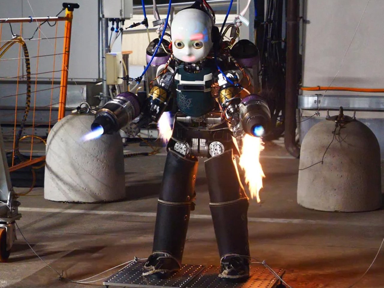 jet powered humanoid robot flight test 3 - plare.