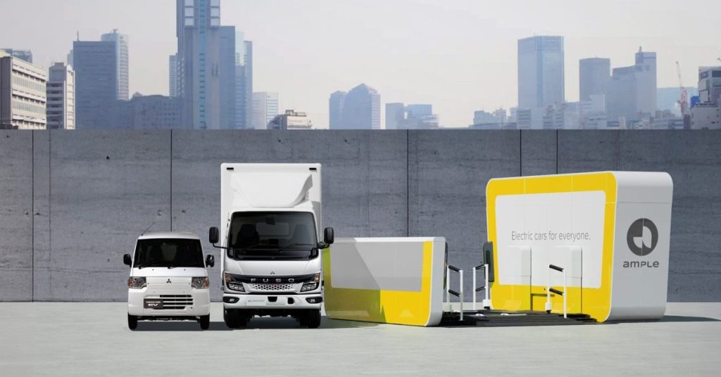 Mitsubishi lance un réseau innovant d’échange de batteries pour voitures et camions électriques