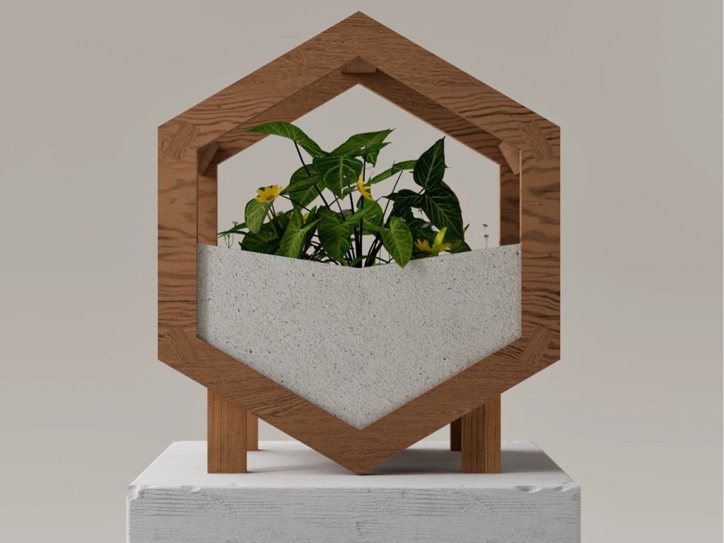 Transformez Votre Espace avec le Planter Sculptural Hexagonal Ultime!