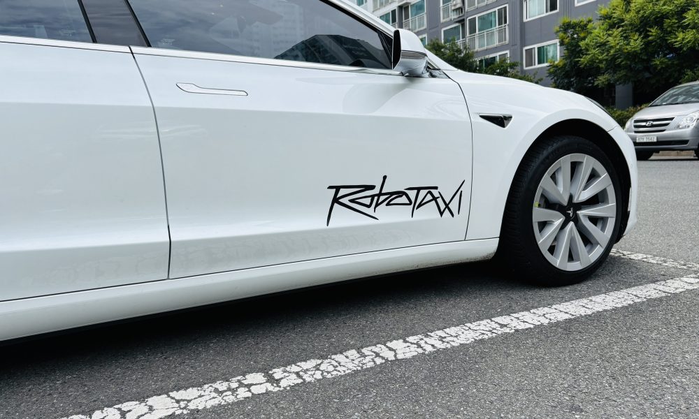 tesla robotaxi decal - plare.