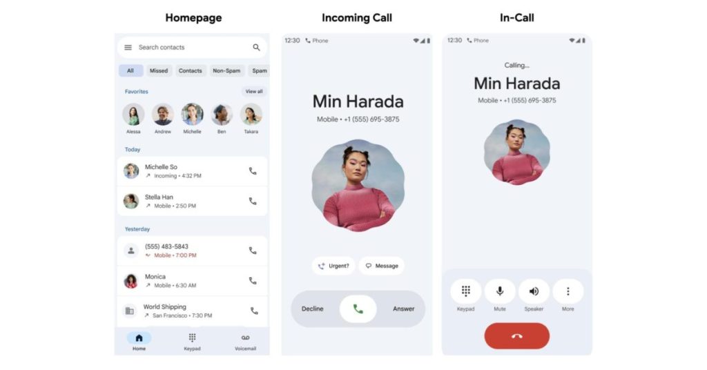 Google Phone redéfinit l'expérience utilisateur avec une refonte du menu de navigation, du clavier et de l'accueil