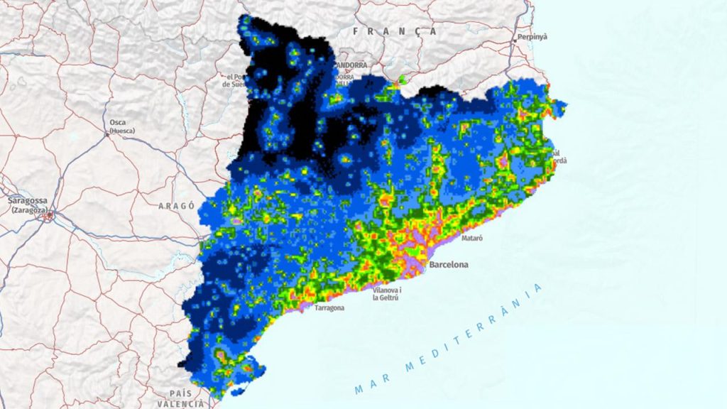 Pollution lumineuse en catalogne : le premier atlas mondial révèle les zones les plus touchées