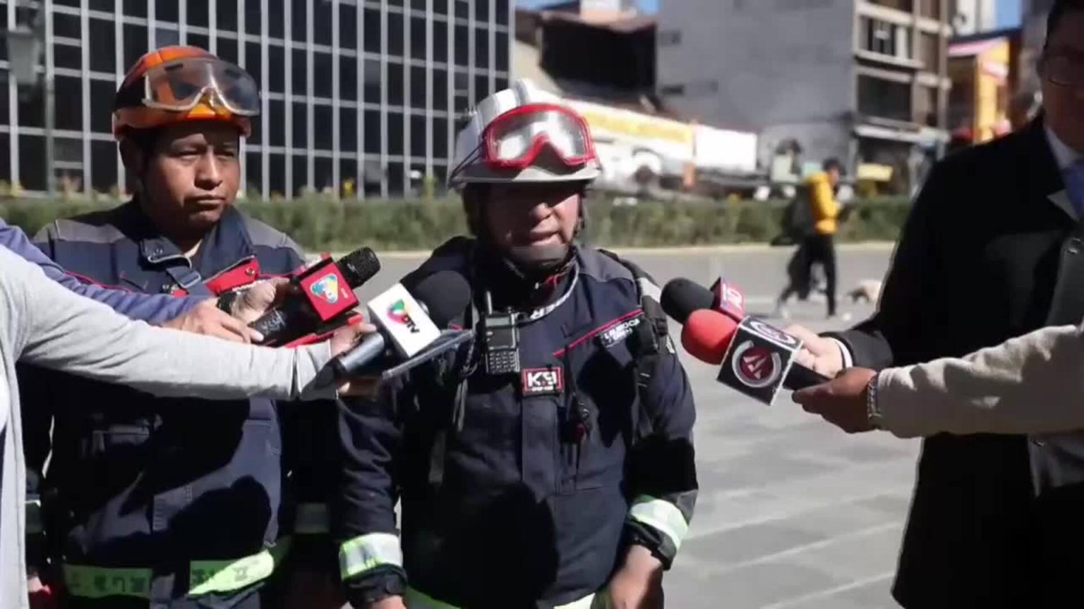 Iron, Loki et Smokie, les nouveaux héros canins des pompiers de La Paz