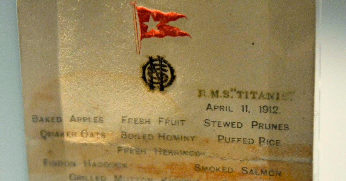 Subasta menú Titanic precios rarezas