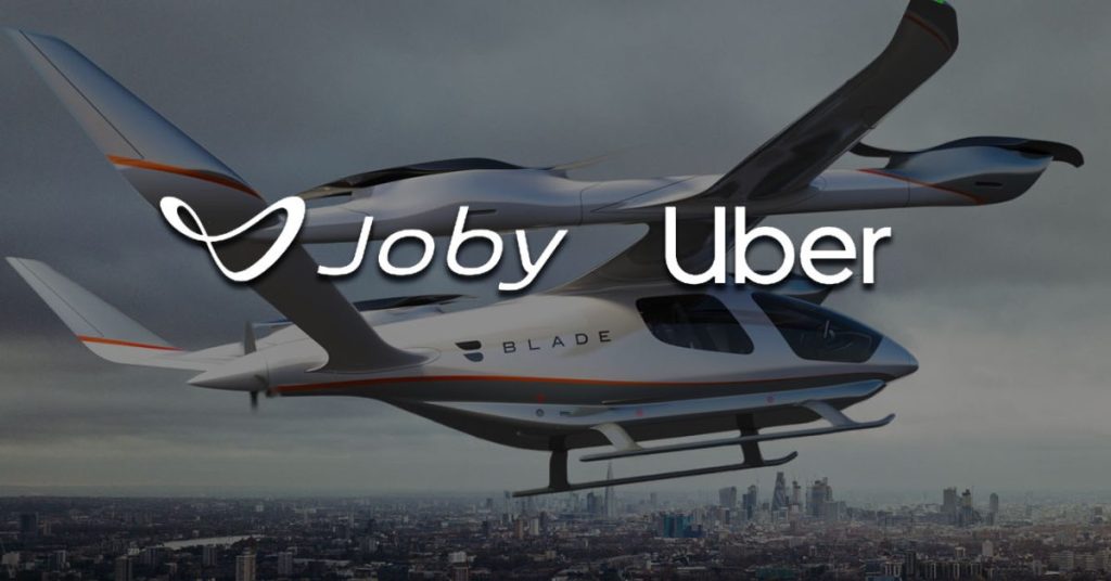Joby aviation et Uber s’associent pour intégrer les services de taxi aérien de Blade dans l’application Uber Joby aviation et Uber s'associent pour intégrer les services de taxi aérien de Blade dans l'application Uber