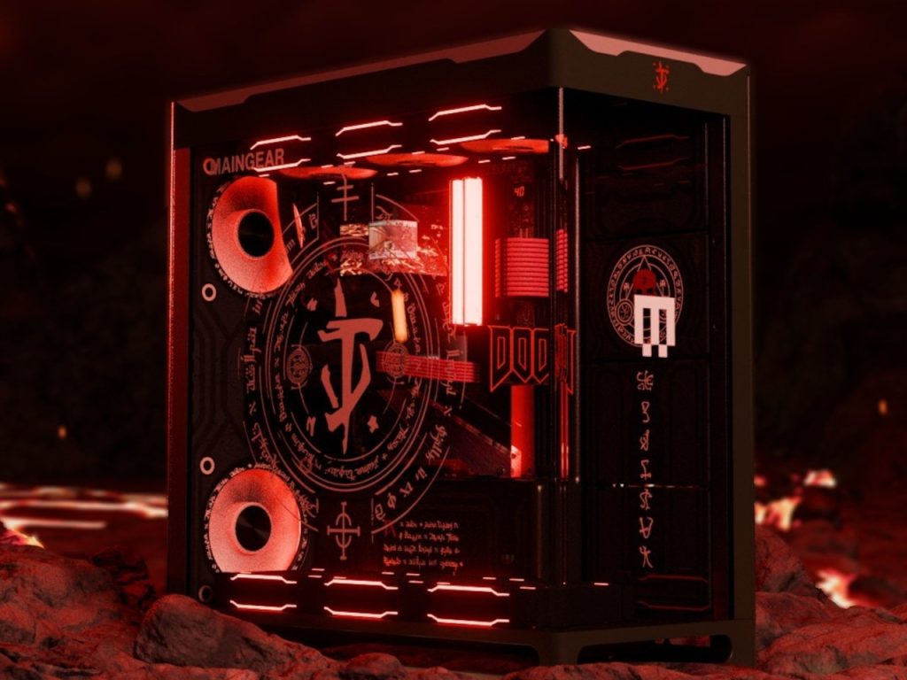 Découvrez Ce PC Gamer DOOM avec un Refroidisseur Étonnant Qui Diffuse le Jeu Classique en Boucle !
