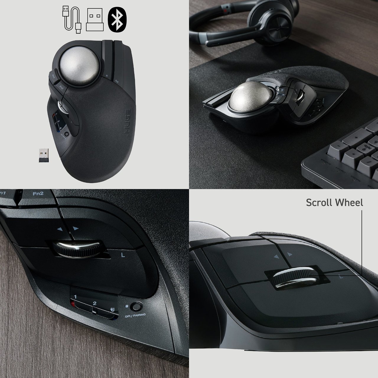 Trackball en acier