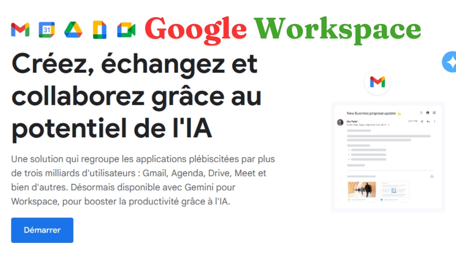 découvrez comment google workspace intègre l'intelligence artificielle pour automatiser vos tâches professionnelles, améliorer votre productivité et simplifier votre quotidien au travail.