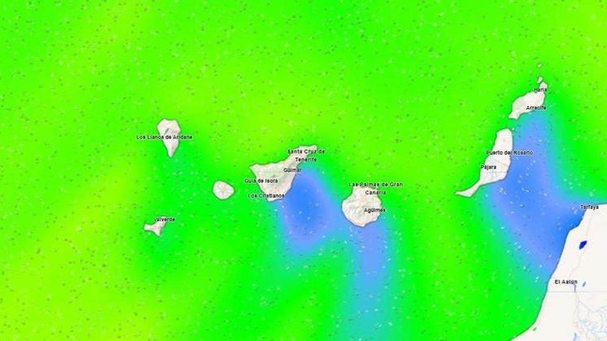 vent violent et tempête dans les Canaries