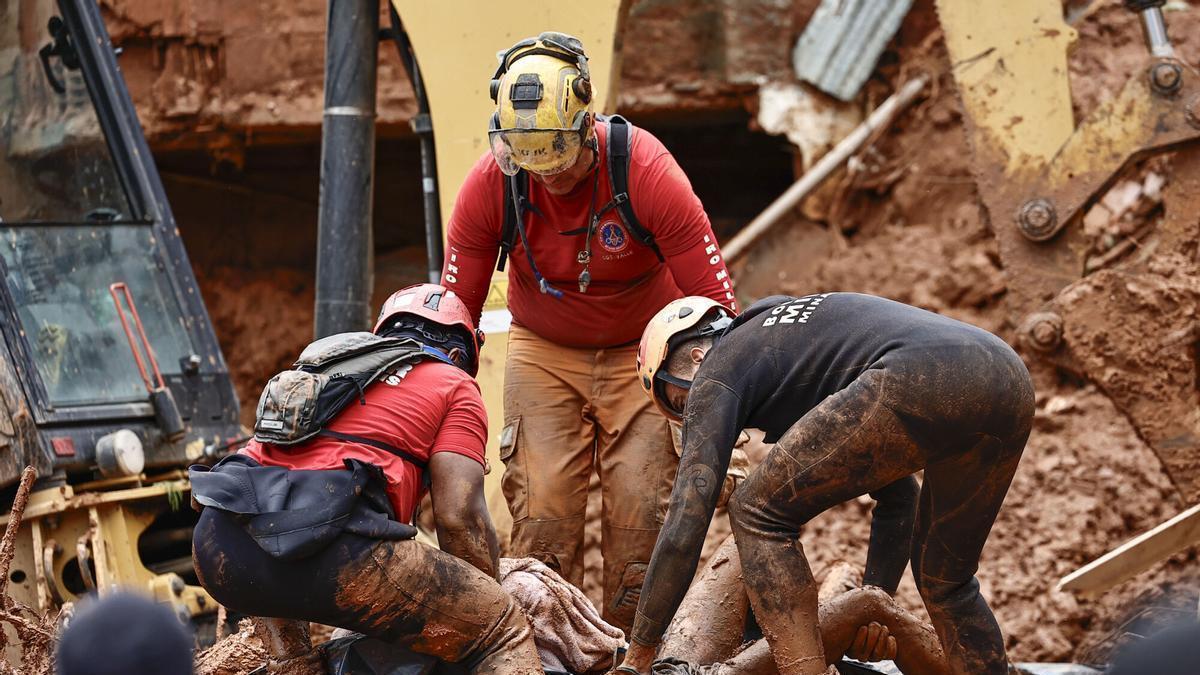 Quartiers touchés par les inondations à Minas Gerais