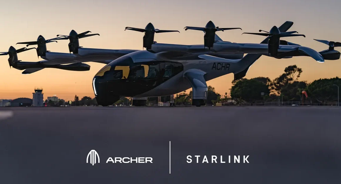 Archer Aviation intègre Starlink pour une connectivité révolutionnaire dans ses taxis eVTOL