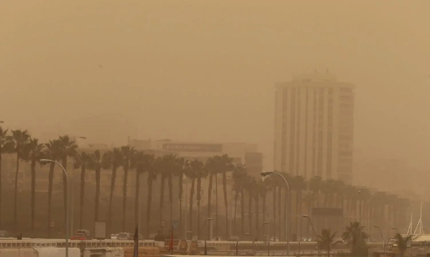 Cielo con calima en Canarias