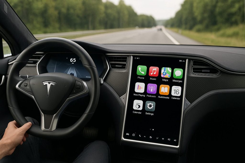 tesla continue d'améliorer l'expérience utilisateur en intégrant apple carplay, offrant ainsi une meilleure connectivité et des fonctionnalités avancées dans ses véhicules.