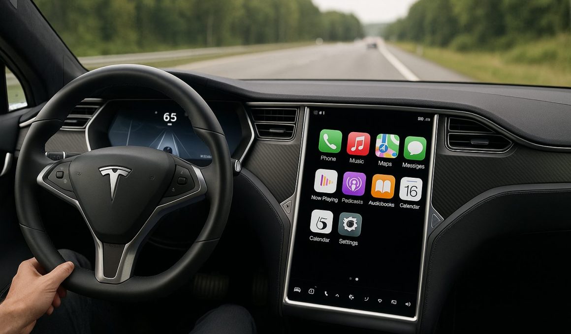 tesla continue d'améliorer l'expérience utilisateur en intégrant apple carplay, offrant ainsi une meilleure connectivité et des fonctionnalités avancées dans ses véhicules.