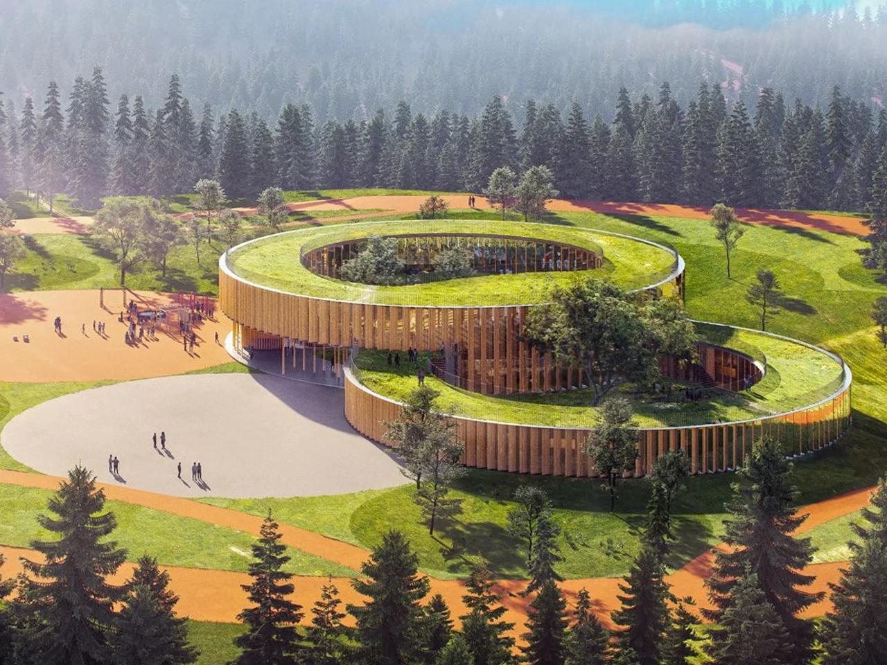 Cabane dans les arbres en harmonie avec son environnement