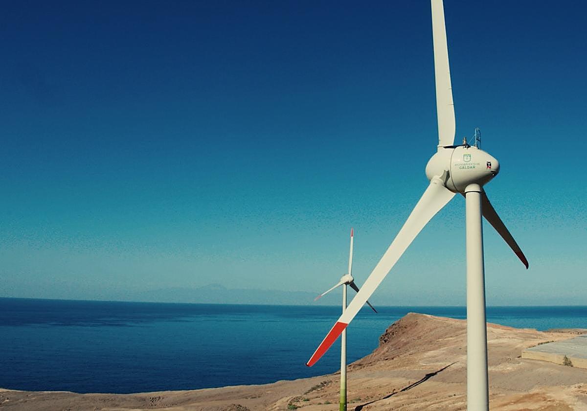 Aerogeneradores parque eolico Botija Galdar