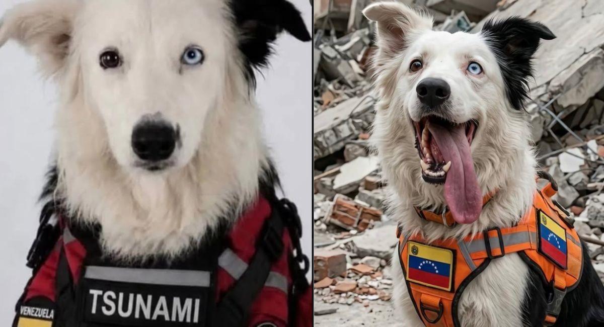 Solidarité internationale : chiens sauveurs en Venezuela après le tremblement de terre - plare. Chien de sauvetage fatigué après des heures de travail